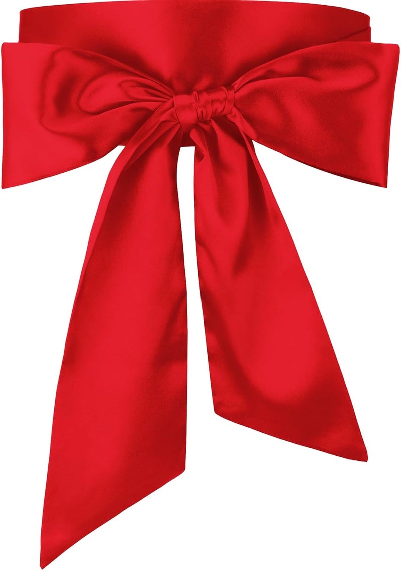 Glitopper Women Satin Waist Belts Dress Sash Waist Belt for Special Occasion Bridal Wedding Prom Formal 3.5'' Wide - Image 1